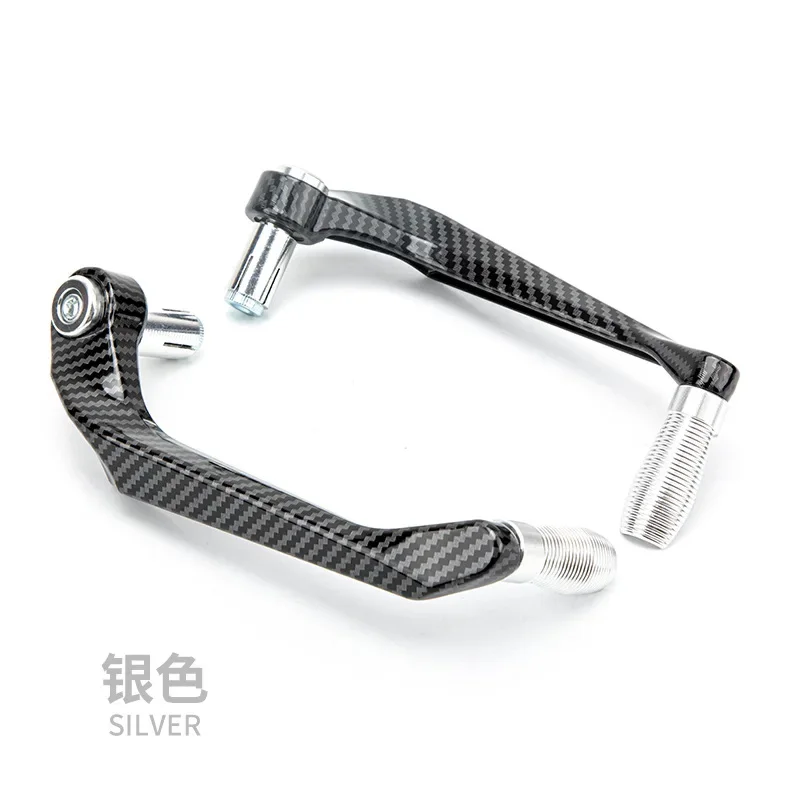 Protège-mains universel Anti-chute CNC pour moto, levier de frein et d'embrayage en alliage, accessoires de Modification: Argent