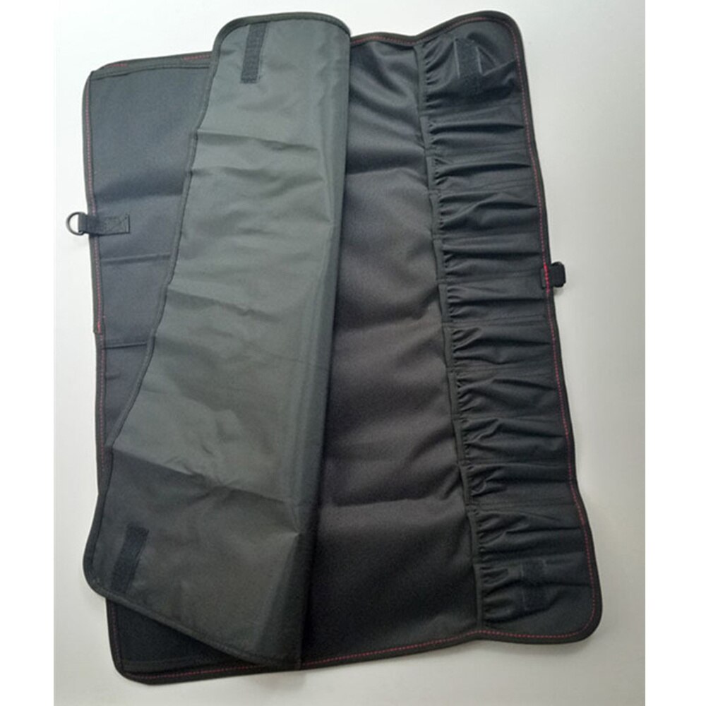 Kokkekniv etui kniv rulle taske kok taske bestik holder organizer (sort)