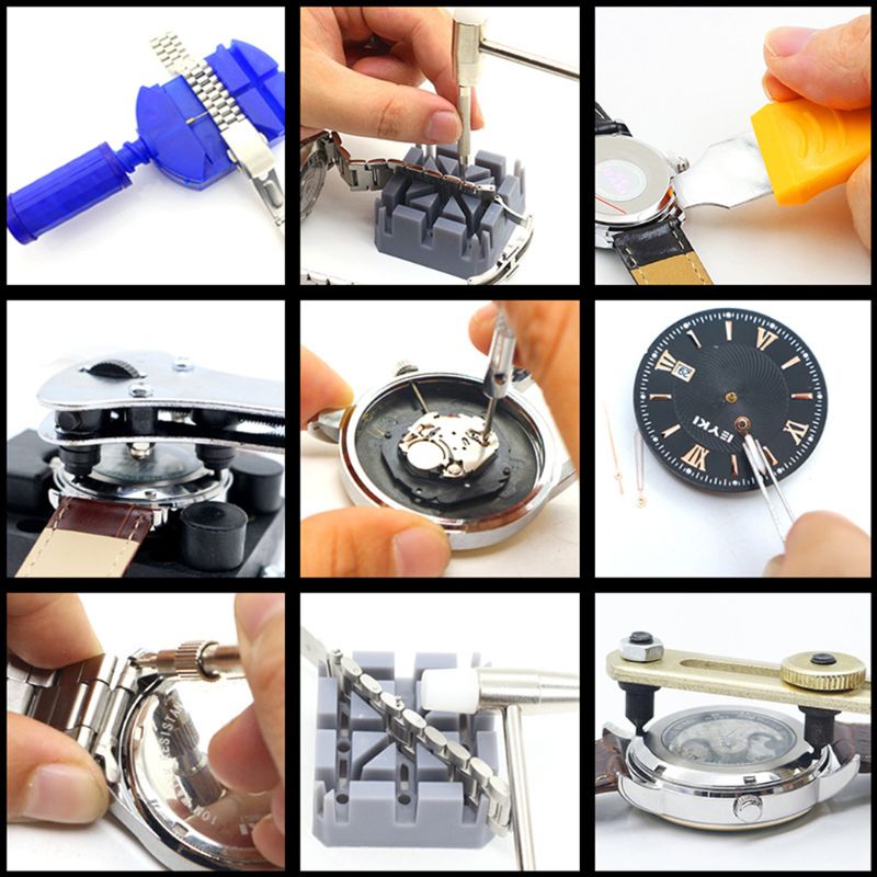 Uhrmacher Uhr Reparatur Werkzeug Bausatz Verknüpfung Stift Entferner fallen Öffner Entferner Frühling Bar Werkzeug fallen Öffner einstellen