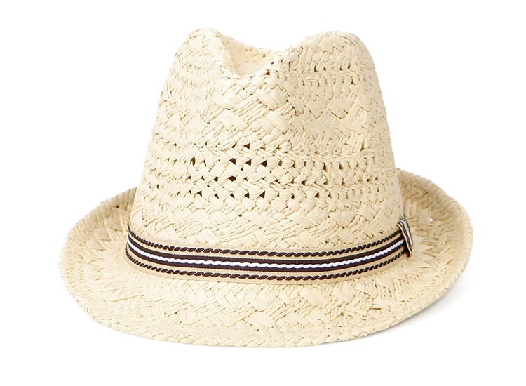 Sunhat Cowboy Hat kids Summer Child Cap Sun hat chapeu Cowboy cowgirl straw panama Fedora hat Sunhat Boy girls: Beige