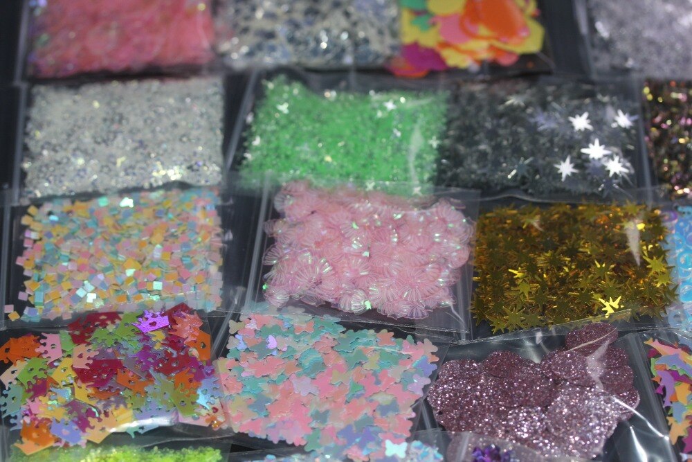 30 verschillende soorten Glitters in Diverse Kleuren Spooky Sequin Confetti Paillette