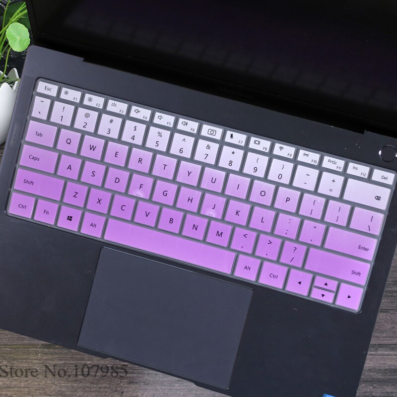 Silicone Laptop Keyboard Cover Skin Protector Film For Huawei MateBook D 15 AMD Ryzen 15.6 inch for Huawei Mate Book D15: Gradual purple