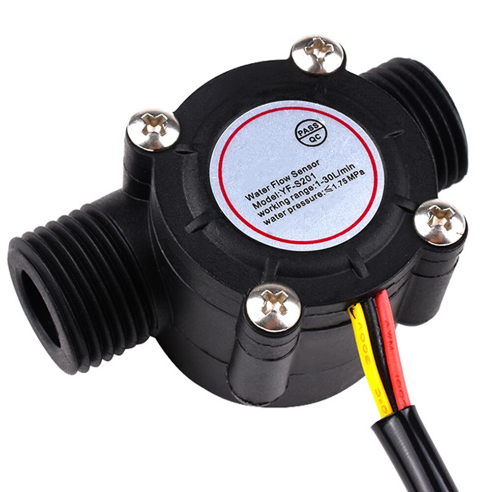 Yf-s201 DC 5-18V Water Flow Sensor 1.75MPa Water Control Liquid Flowmeter Hall Flow Sensor for 1/2 inch Water Heater Dispenser