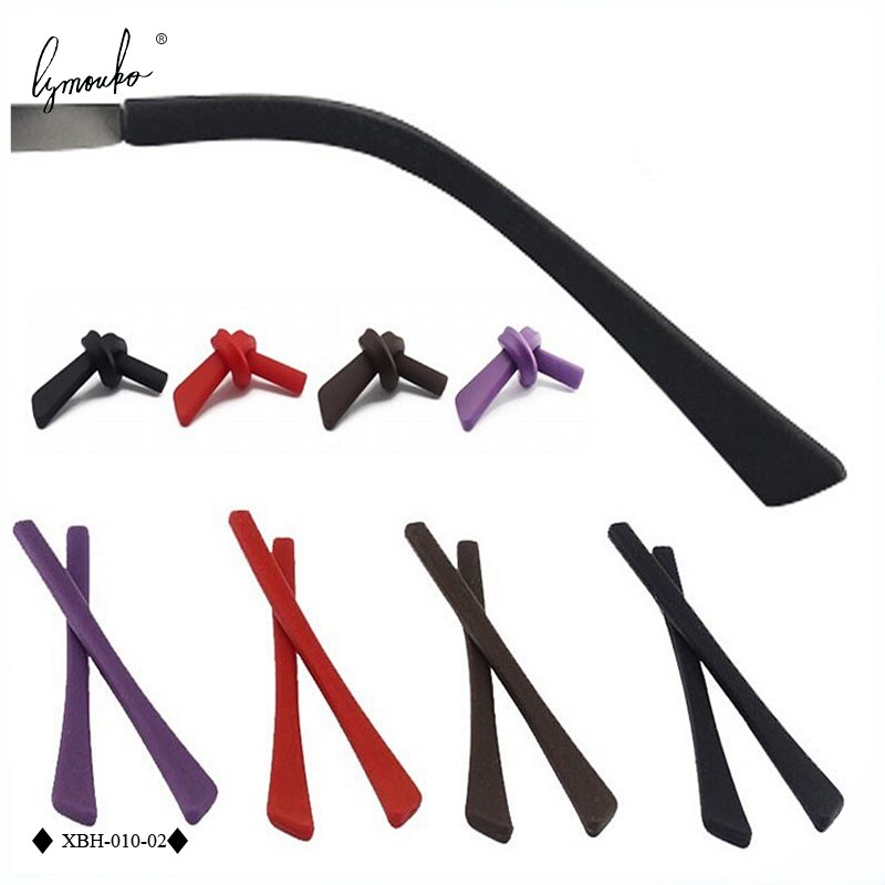 Lymouko-Conjunto de gafas de forma plana Multicolor, juego de cubierta para los pies, manga antideslizante, silicona suave, previene alergias, ganchos para las orejas