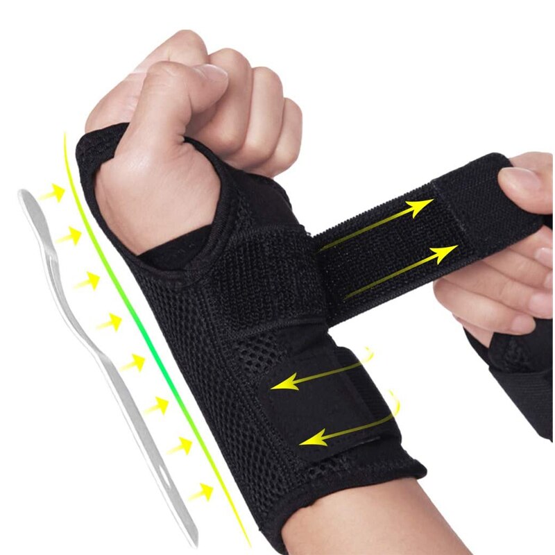 Handgelenk Unterstützung Gym Crossfit Bodybuilding Armband Hand Handgelenk Brace Schutz für Gewicht Heben Karpaltunnel Sehnenentzündung Schmerzen: Black Left / S/M