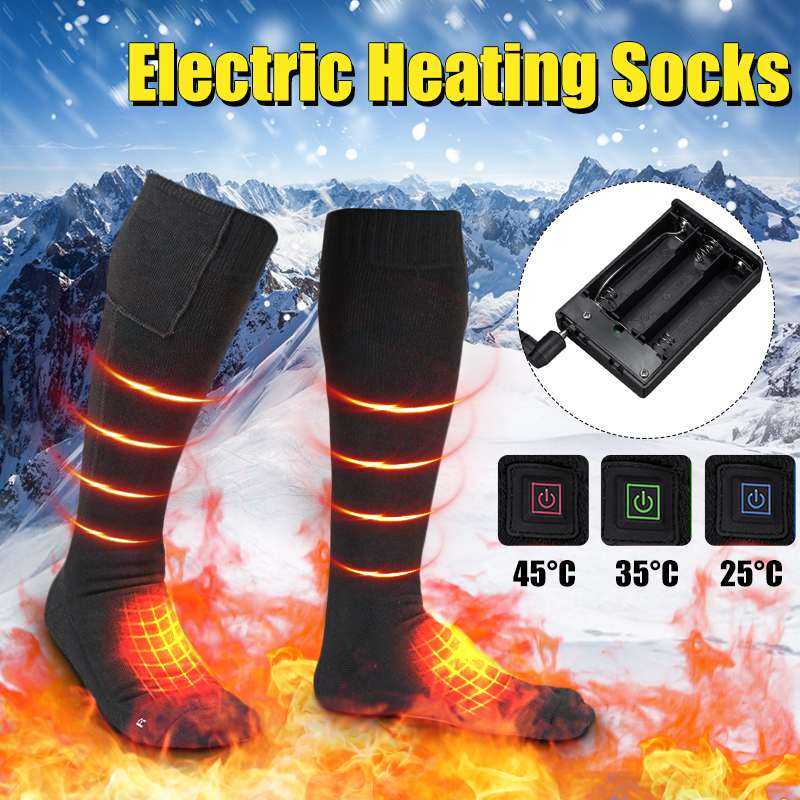 Chaussettes chauffantes électriques ski chaussettes chauffantes pour hommes femmes hiver réchauffement cyclisme randonnée Snowboard chaussettes batterie Rechargeable