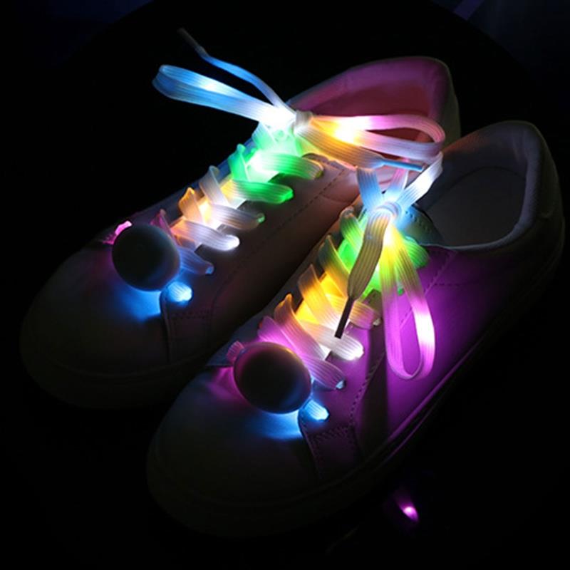 LED accendi lacci per scarpe luce lampeggiante incandescente LED lacci divertenti luminosi lacci per scarpe luminosi colorati per adolescenti adulti F92E