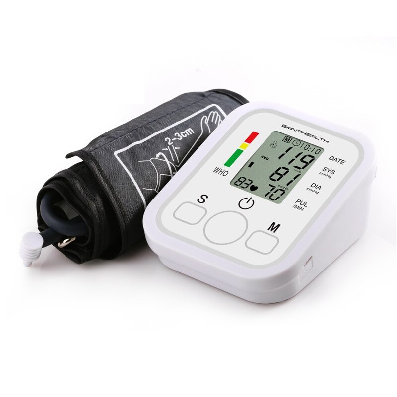 STT Portable Voice Digital Arm Blood Pressure Monitor Heartbeat test Health care monitor 2 Cuff Tonometer