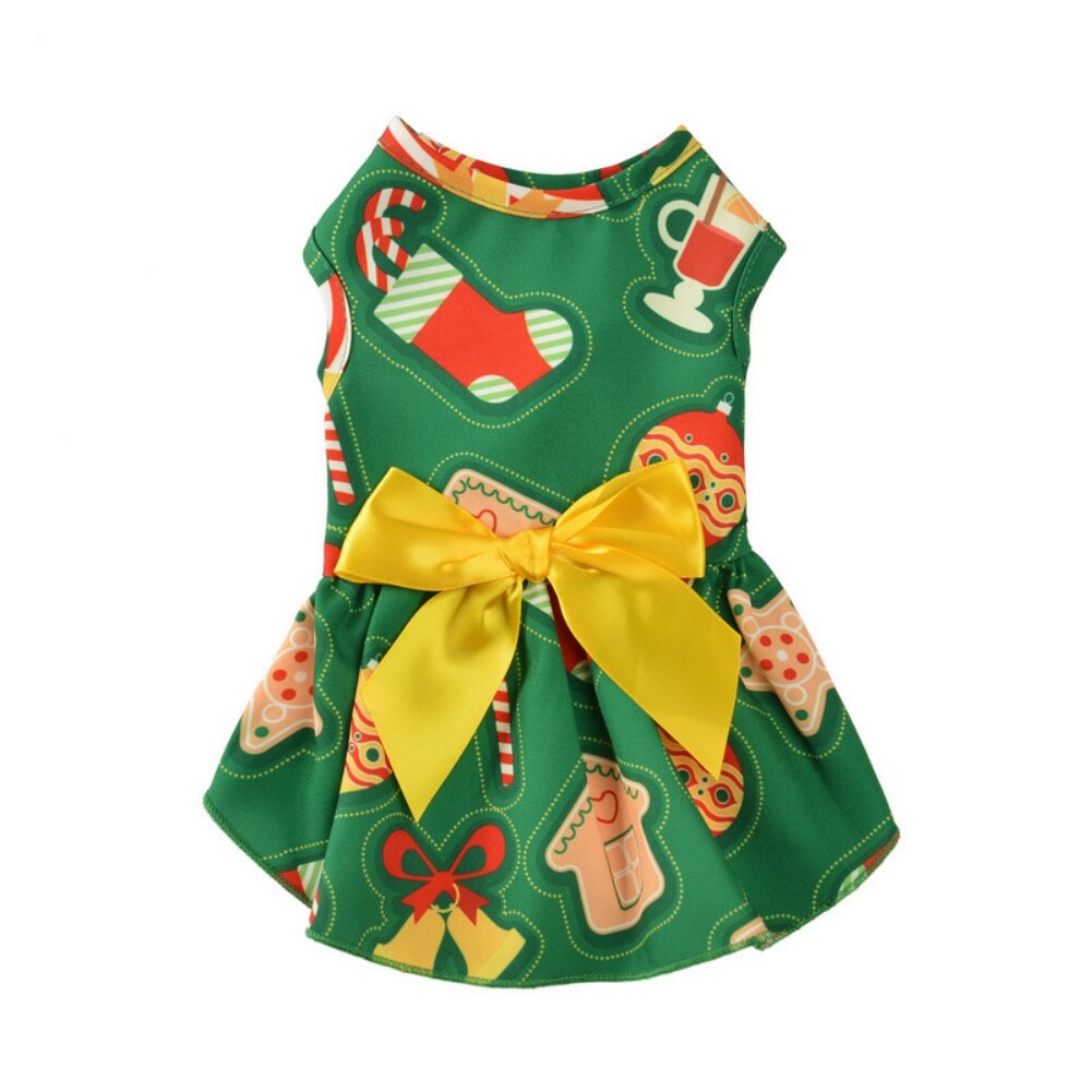 Vestido de Navidad para perros y mascotas, faldas con lazo, para Festival de cachorros, pequeñas, medianas y grandes: G / XL