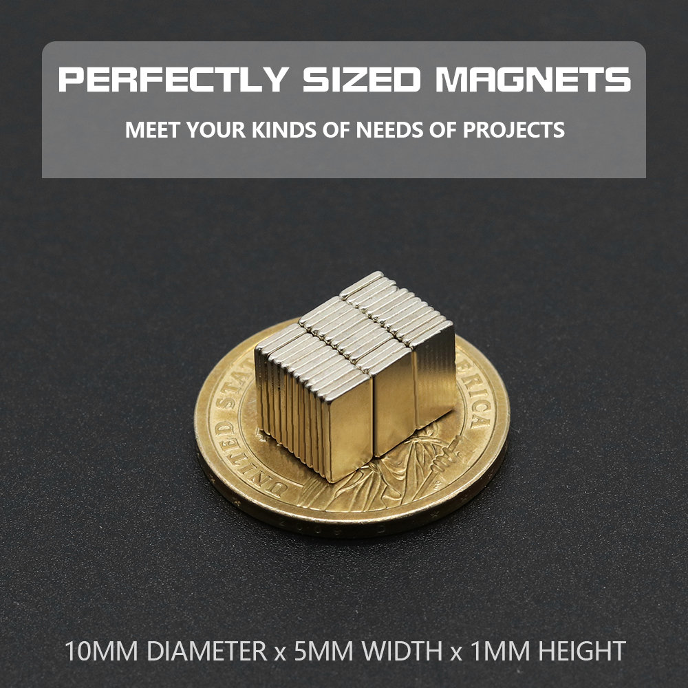 5~1000pcs 10x5x1mm Strong Block Magnet for Refrigerator Magnets DIY Craft Science Projects Office Whiteboard Workshop 10*5*1