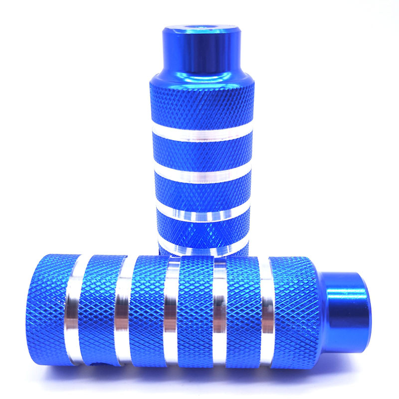 Pedales de hierro para bicicleta de montaña BMX, reposapiés de eje, antideslizantes, 38x110mm, 2 uds.: Blue-aluminum