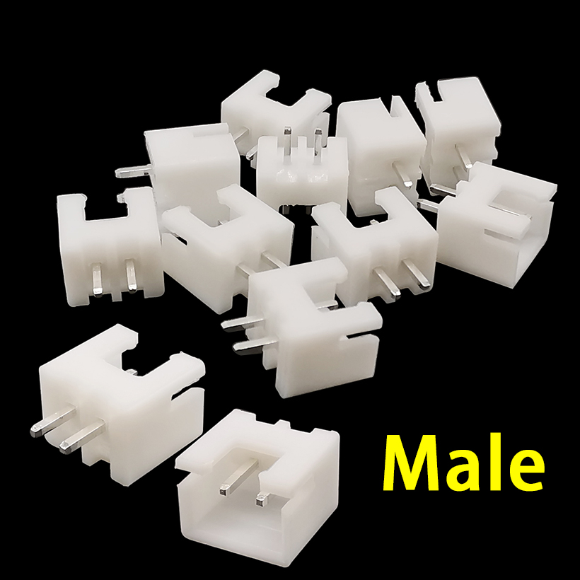 100 Stuks JST XH2.54 Mannelijke Vrouwelijke Materiaal Connector Leads Pin Header Behuizing 2/3/4/5 Pin terminal Plug Vrouwelijke Socket Plastic Schelpen: Army Green