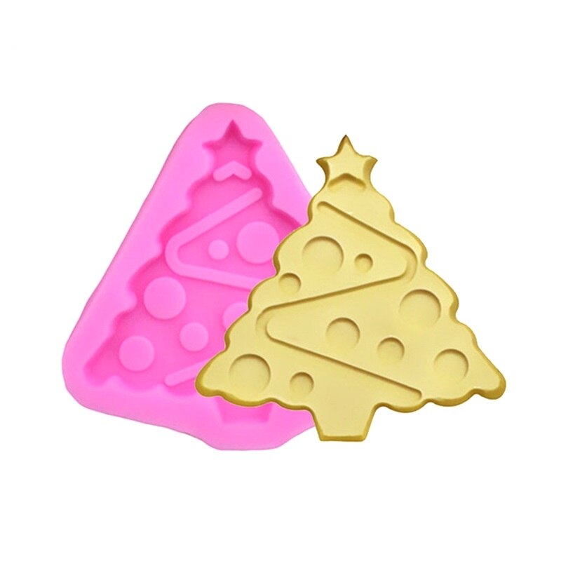 1pc siliconen mallen in de vorm van een kerstboom, taartdecoratie, fondant, koekjes, gereedschappen, 3d snoep, gelei, ijs, zeepvormen