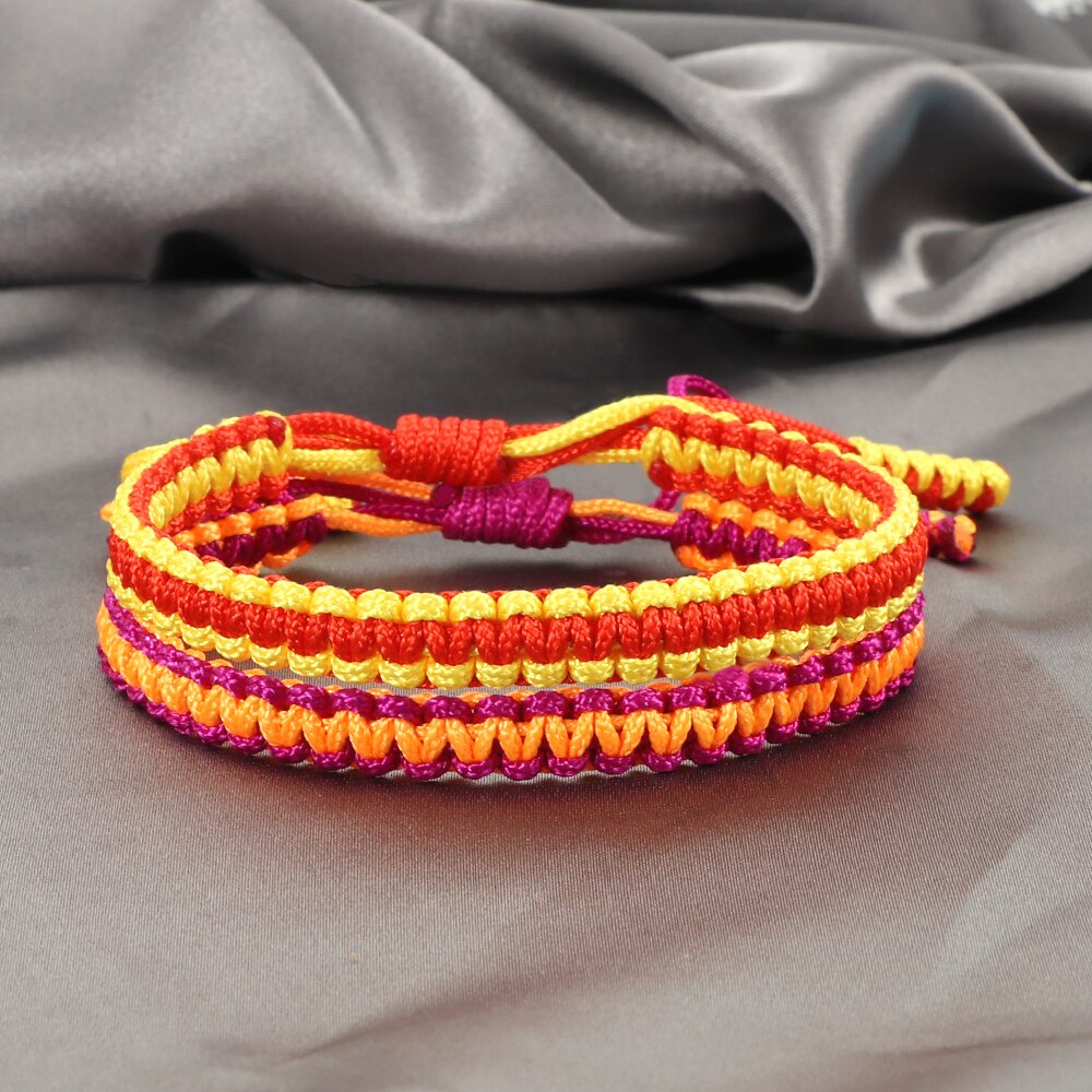 Originele handgeweven touw armbandenset, veelkleurige gevlochten armband voor mannen en vrouwen, beste vriend sieraden: Stijl 5