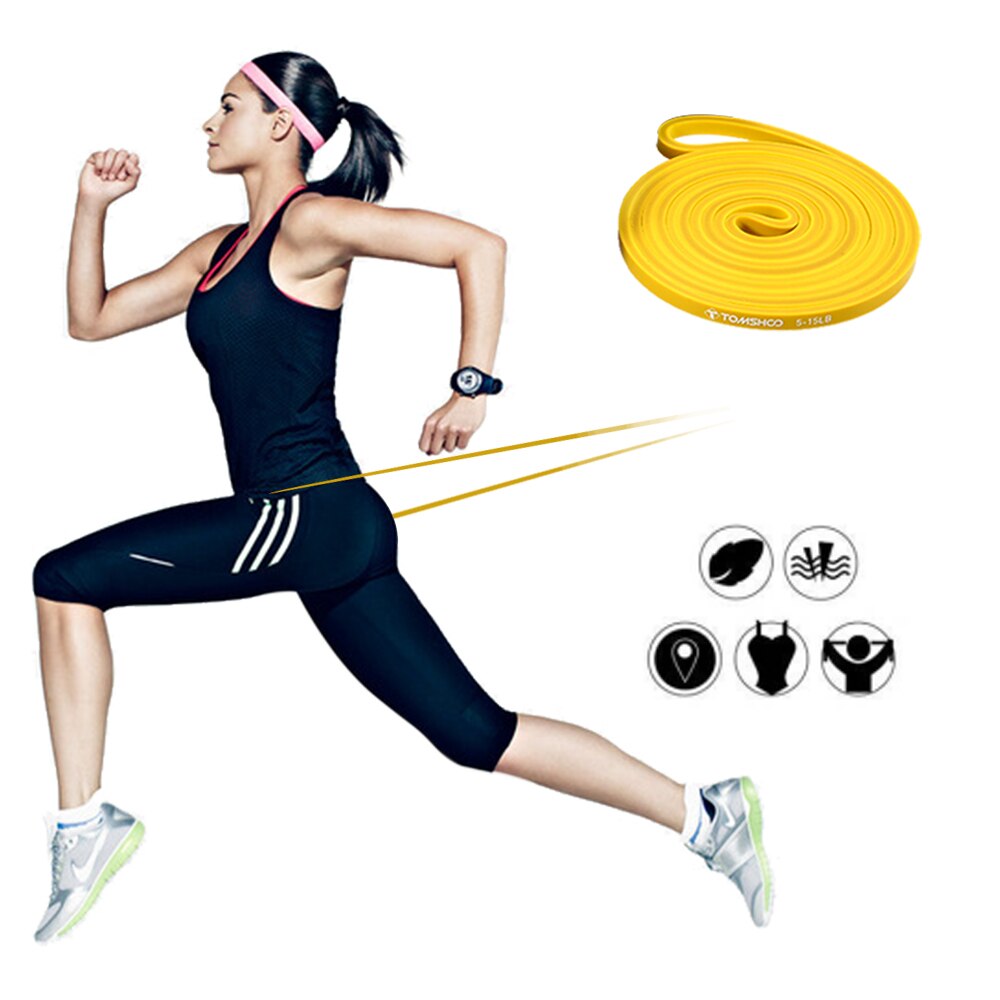 TOMSHOO Resistance Band Set Gym Strength Training Rubber Loops Band Workout Fintess Exercise Bands Door Anchor Ankle Strap