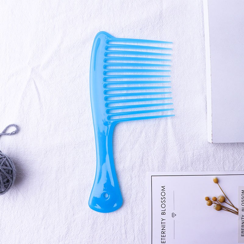Hair Wig Comb Wide Teeth Comb For Long Hair Combing ABS Long Teeth Comb Stronger Suitable For Female: blue