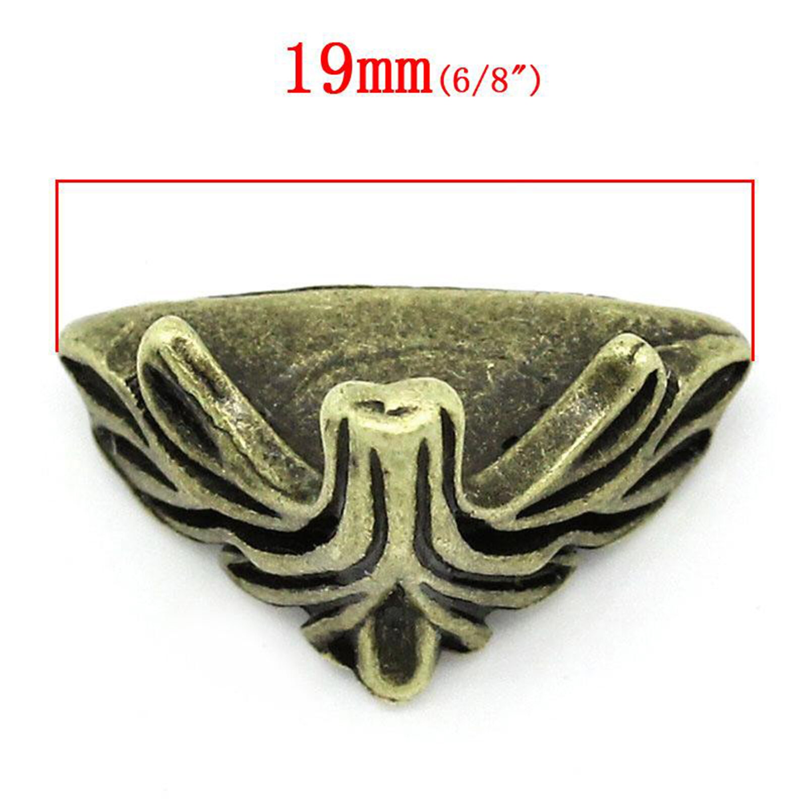 30pcs Bronze Cabinet Box Edge Corner Guards Trinket for Wood Chest Trunk Box