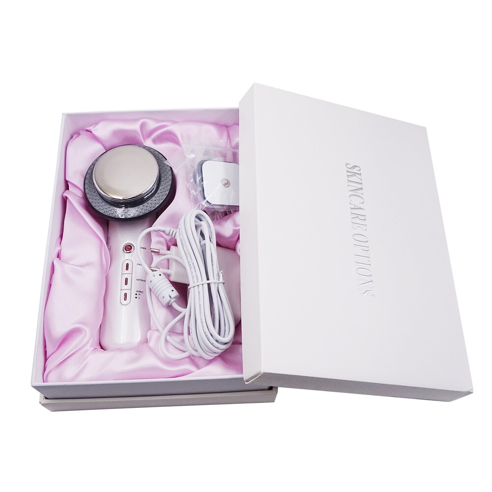 3 in 1 Facial Lifting EMS Infrared Ultrasonic Body Massager Device Ultrasound Slimming Fat Burner Cavitation Face Beauty Machine: UK / Gift Box