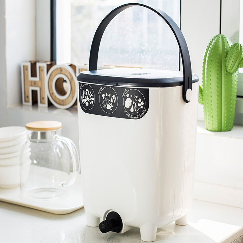 10L Compost Bin Composting Bucket Courtyard Garbage Bin Deciduous Leaf Collection Kitchen Waste Fermentation Box Organic