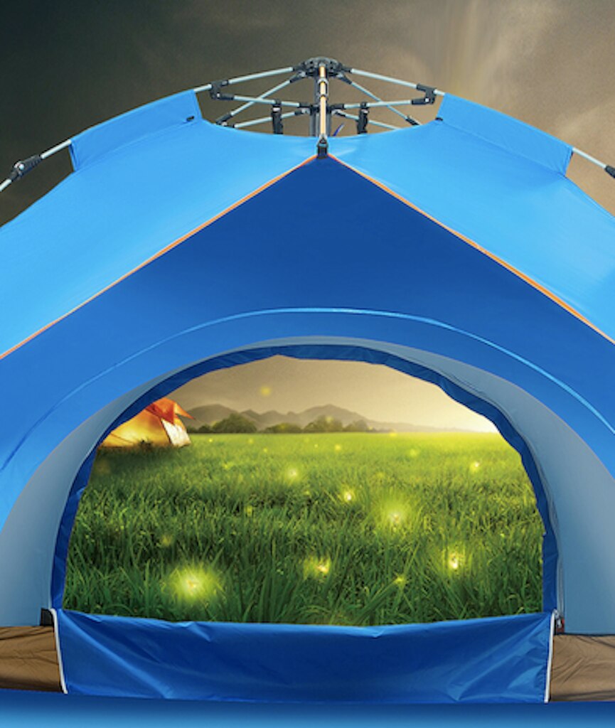 Two-person outdoor portable double-decker waterproof camping beach tent