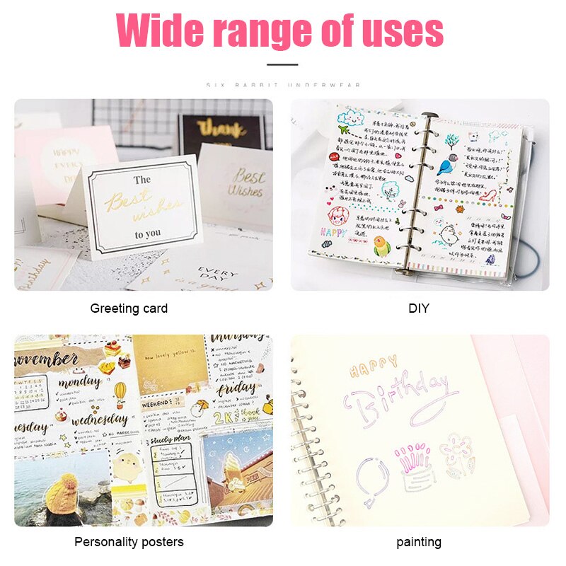 8 Colors/Set Card Writing Drawing Pens Double Line Outline Pen Stationery VH99