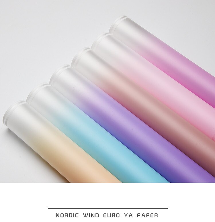 20pcs cellophane semi transparent frosted wrapping paper waterproof flower bouquet packaging festive party packing paper decor