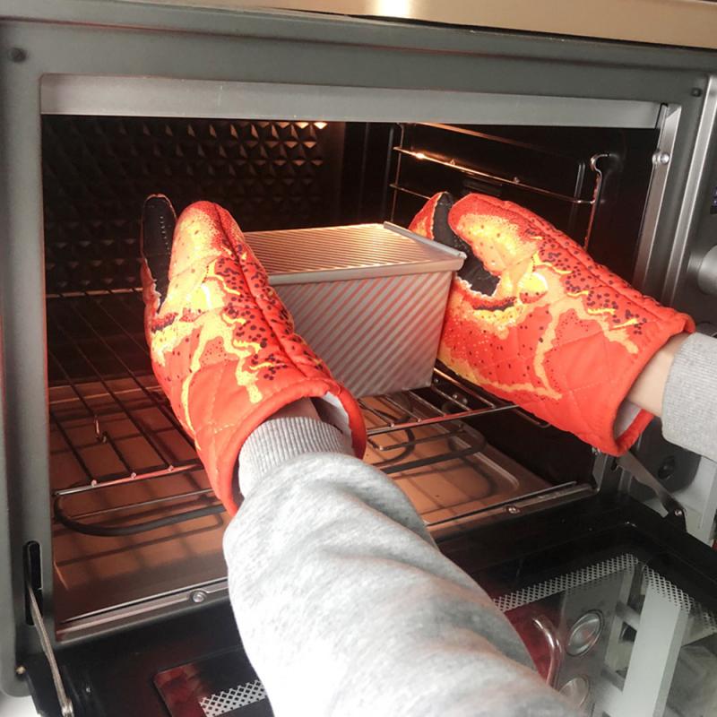 Backofen Handschuhe Lange Baumwolle Backen Isolierung Handschuhe Küche Ofen Handschuhe Kochen BBQ Nicht-Unterhose Handschuhe Heimat Küche Backen Zubehör