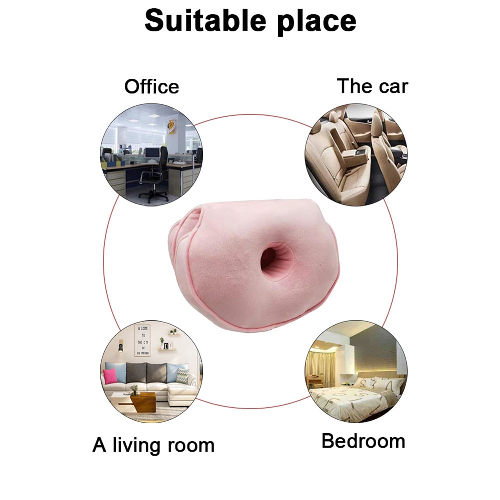 Dual Comfort Orthopedic Cushion Pelvis Pillow Lift Hips Up Seat Cushion Multifunction, for Pressure Relief