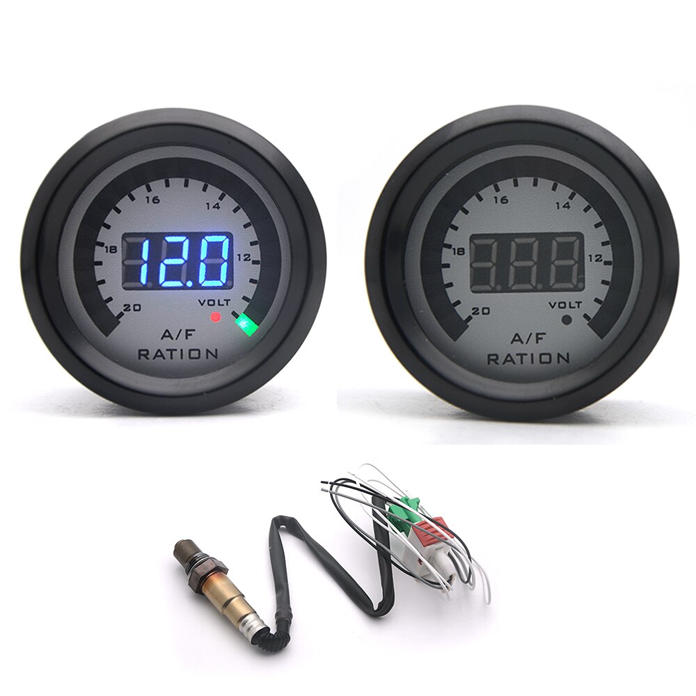 52mm Air Fuel Ratio Gauge With Narrowband O2 Oxygen Sensor Car Gauge Digital Display Fit for 12V Car OEM: 0258006028: With sensor