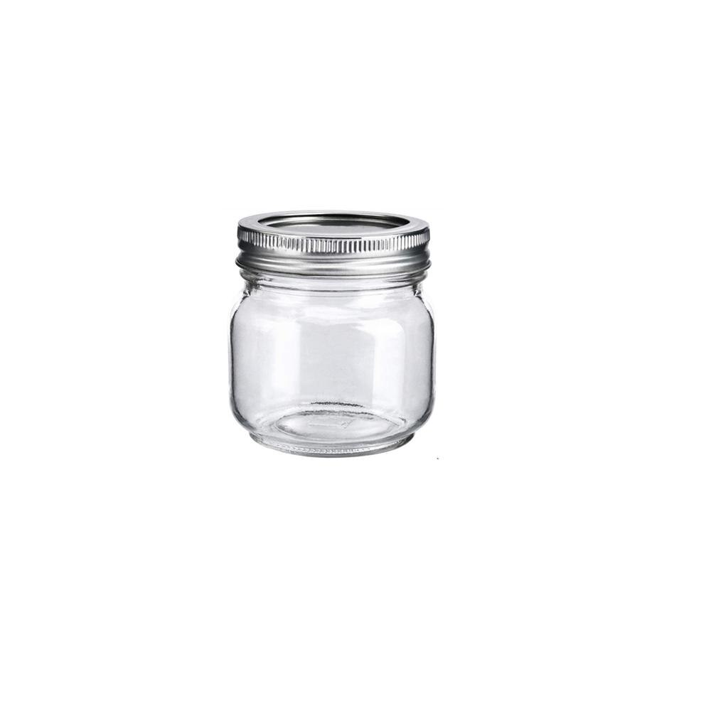 Mason Jars With Silver Lids Canning Jars| Storage Pickling Jars For Jelly, Jam, Honey, Pickles - Spice Glass Jars: 250 ml