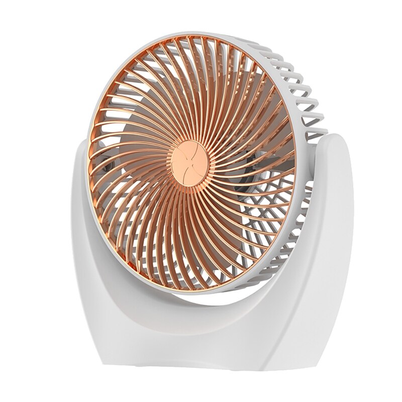 Desktop Fan Usb Oplaadbare Mini Ventilator 2 Speed Verstelbare Fan Draagbare Ventilator Handheld Fans Voor Home Office: Gold