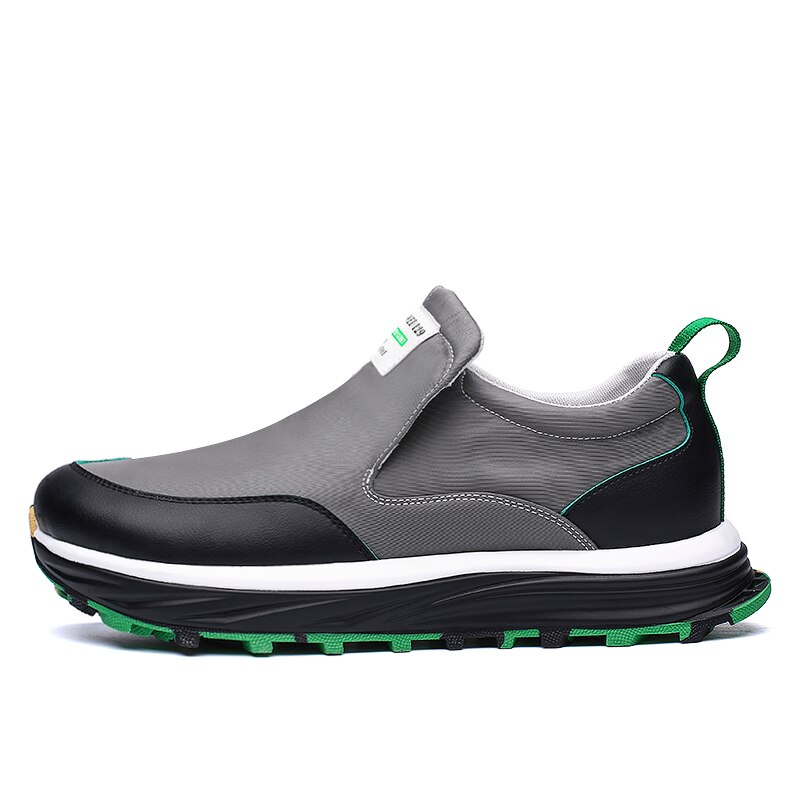 Vanntette golfsko til menn slip på uformell golftrening sportssko antiskli atletiske joggesko til golf herresko merkevare: Grå / 41