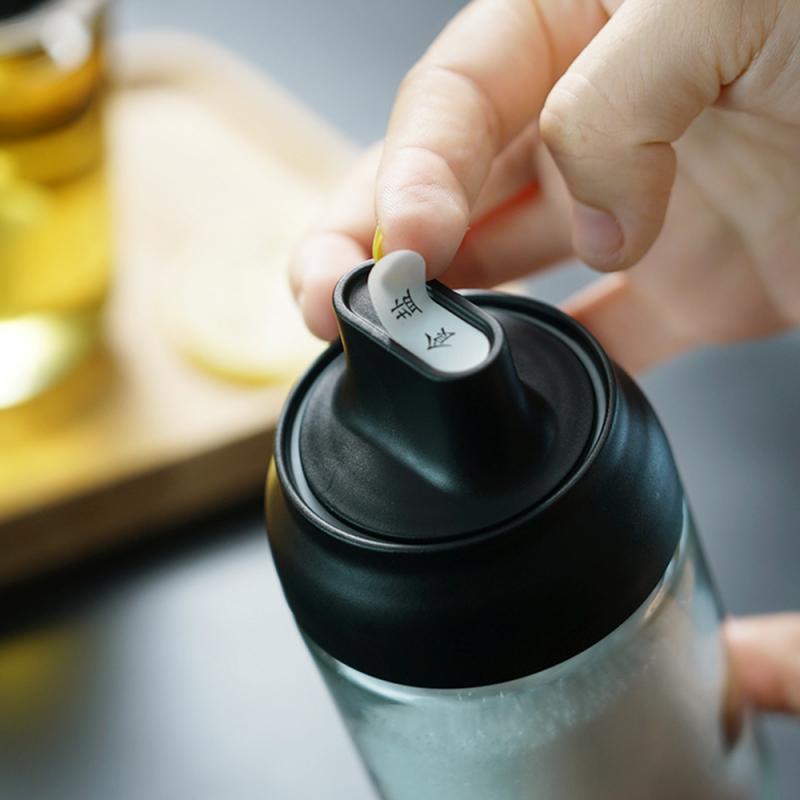 250ml peppar cruet oljeflaska sked täcka glas kök fuktbeständig honung krydda flaska kök krydda burk tank 3 stil