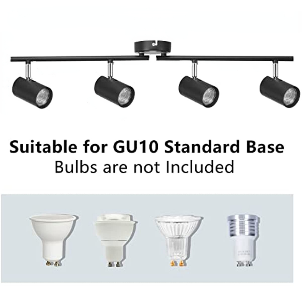 Luz de techo LED giratoria, focos de techo ajustables de 4 vías, luces de cocina, focos de iluminación para sala de estar