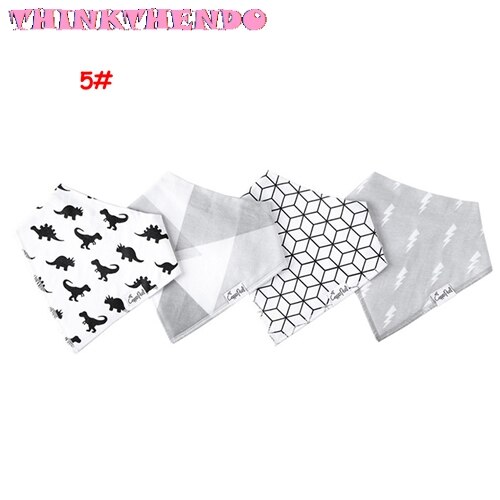 4 stuks baby slabbetjes voor jongens en meisjes, boerdoeken, waterdichte slabbetjes, bandana 's  e06f: 5