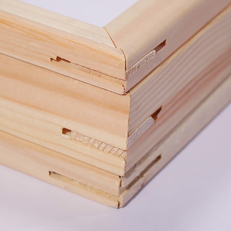 Wooden Frame Home Decor DIY Natural Wood Photos Frame Canvas Painting Frame Poster Hanger for Bedroom Decoration