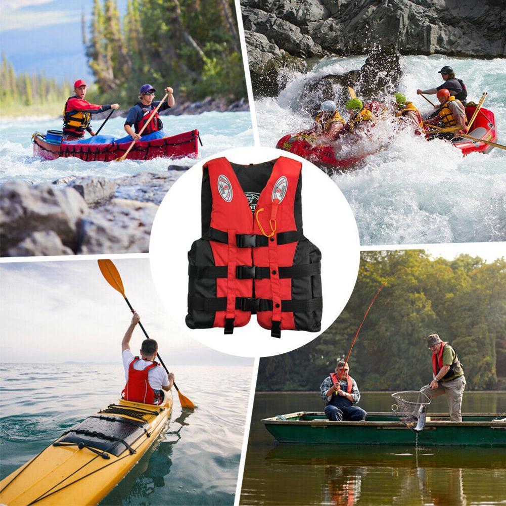 Adults Life-jacket Aid Vest Kayak Ski Buoyancy Fishing Surfing Watersport Swimming Universal Boat Boating Windsurfing X7T6