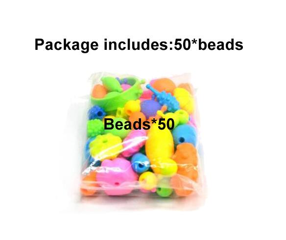 Pop perles jouets artisanat pour enfants Bracelet Snap ensemble bijoux Kit de jouet éducatif pour enfants GYH: 50pcs OPP
