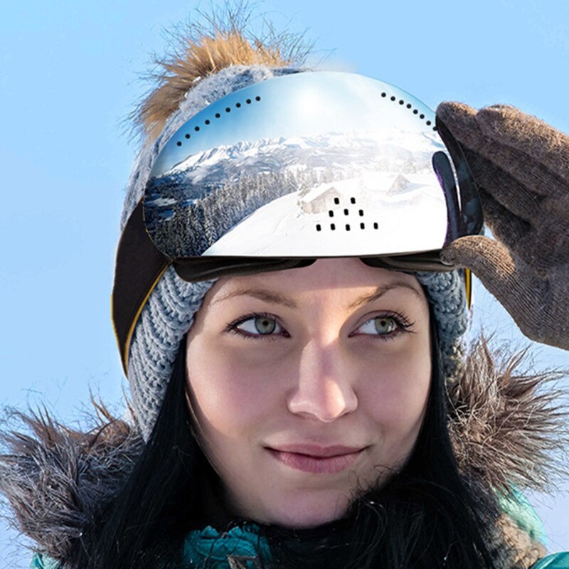 Skibrillen anti-condens brillen uv-bestendige skibrillen dames heren tpu montuur sneeuwbrillen snowboardbrillen sferische skibrillen