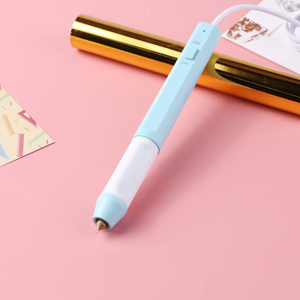 Usb-verwarmingsstempelpenset voor scrapbooking-gereedschapssets, gouden glimmende folierol voor het maken van kaarten, scrapbooking-tekeningen