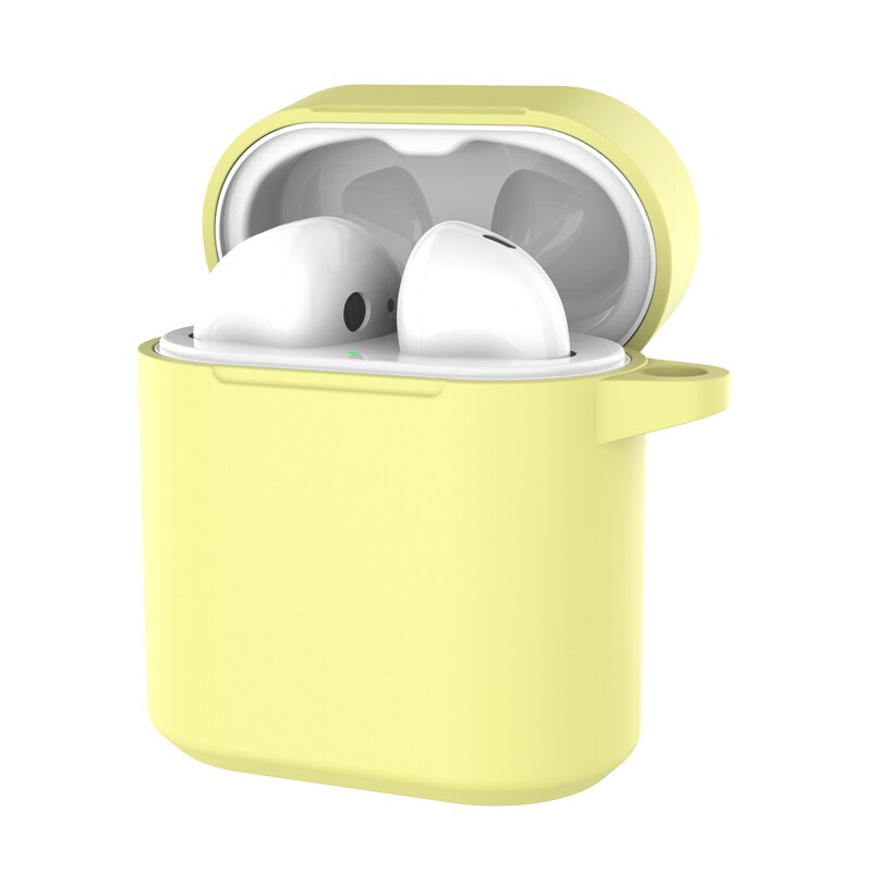 Pokrywa silikonowa etui na słuchawki do Huawei Honor FlyPods Fly Pods Pro futerały ochronne do Freebuds 2 Pro karabińczyk metalowy haczyk: Yellow