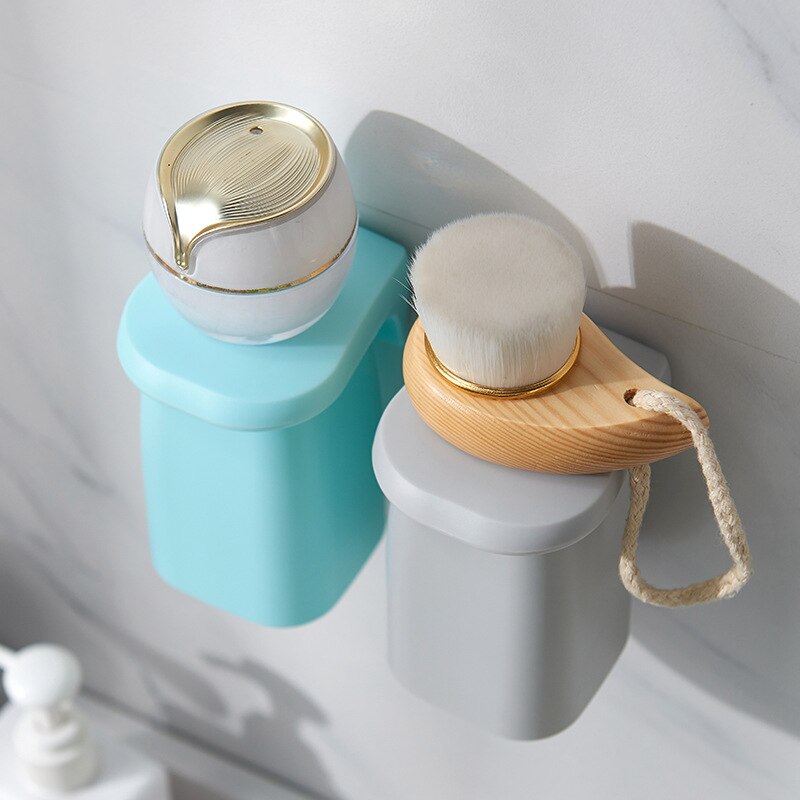 Ventosa magnética para baño, vaso de plástico montado en la pared, soporte para repisa de drenaje, cepillos de dientes, TI99 para el hogar