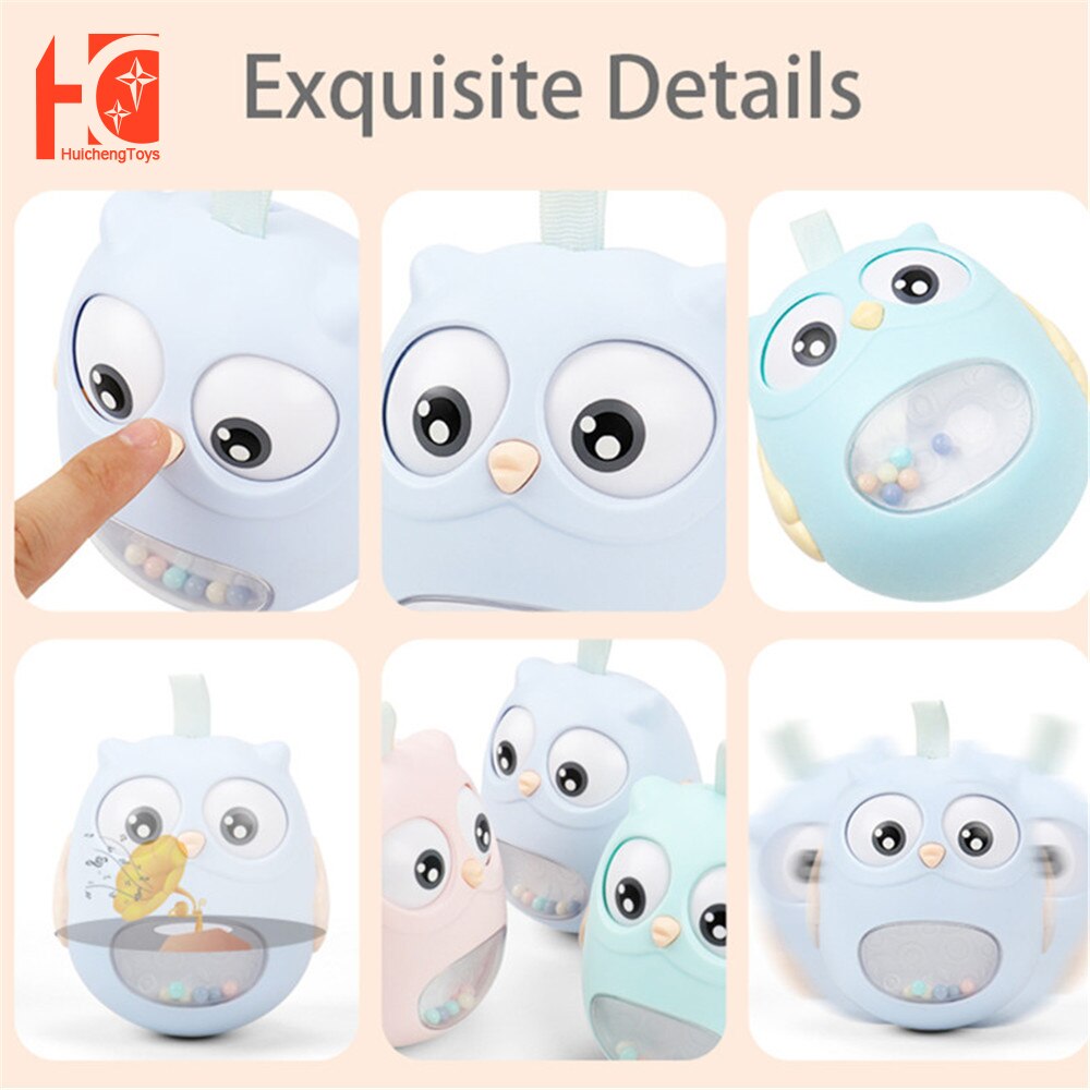 Rattle Owl Tumbler Baby Toy Music Mobile On The Bed Rattles For Kids Children Baby Mobile Hanger Educational Bath Toys For Babie