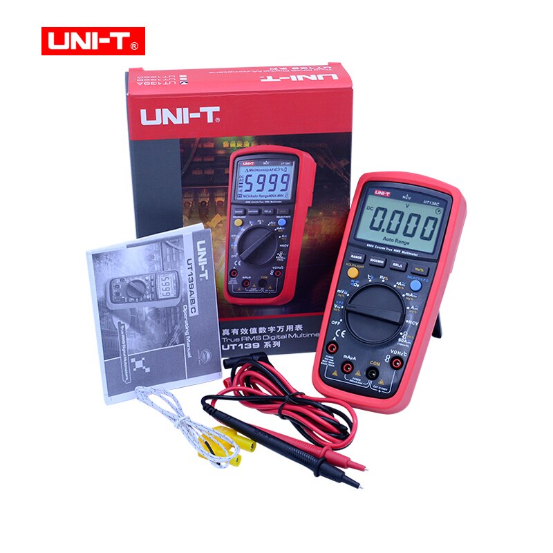UNI-T Digital Multimeter UT139A UT139B UT139C True RMS Meter Handheld Tester 6000 Count Voltmeter Temperature Tester Meters: UT139C