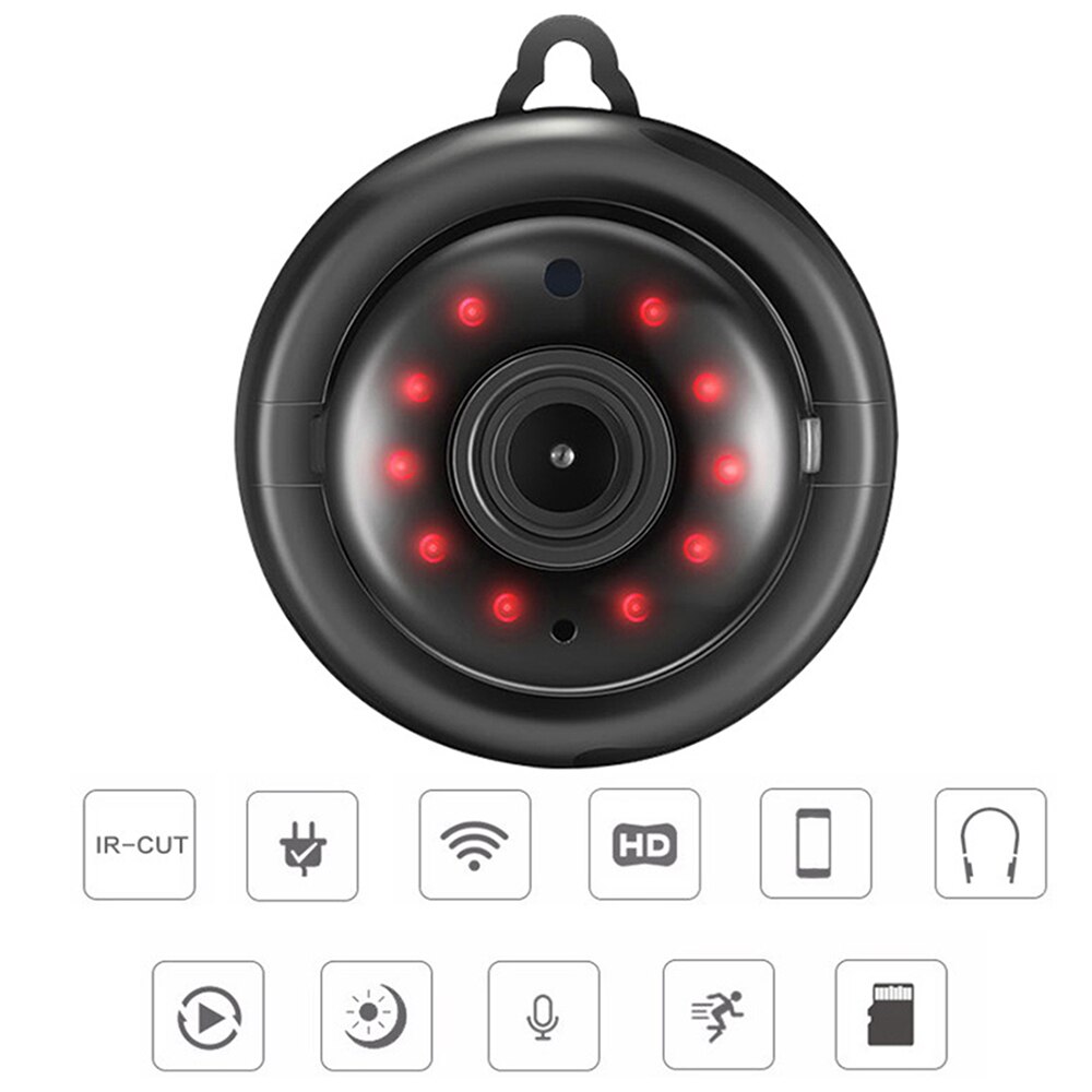 Trådløst kamera  hd1080p wifi kamera ir nattesyn bevægelsesdetektering webcam til sikkerhed i hjemmet: Default Title
