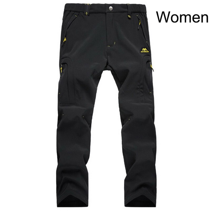 Cavalrywolf feminino outono inverno lã interior caminhadas calças de esportes ao ar livre à prova dwaterproof água acampamento esqui feminino