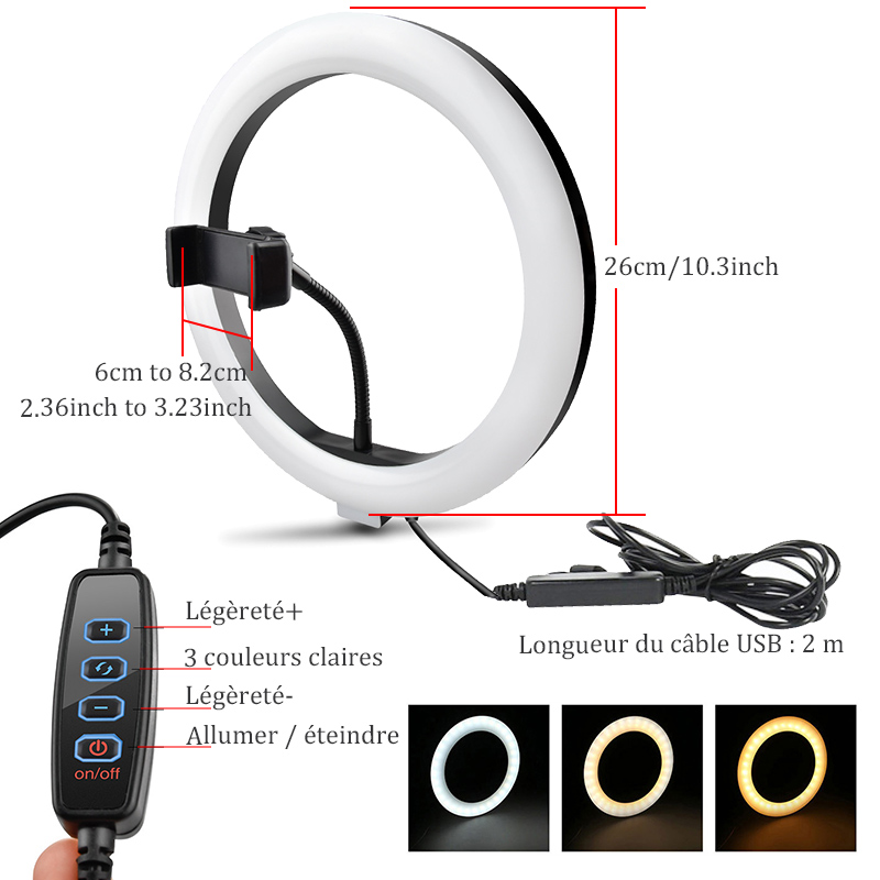 BFOLLOW Overhead Shooting Bracket Desk Clamp Mount for Mobile Phone Tablet DSLR Camera 10 inch Ring Light Video Top Down Stand