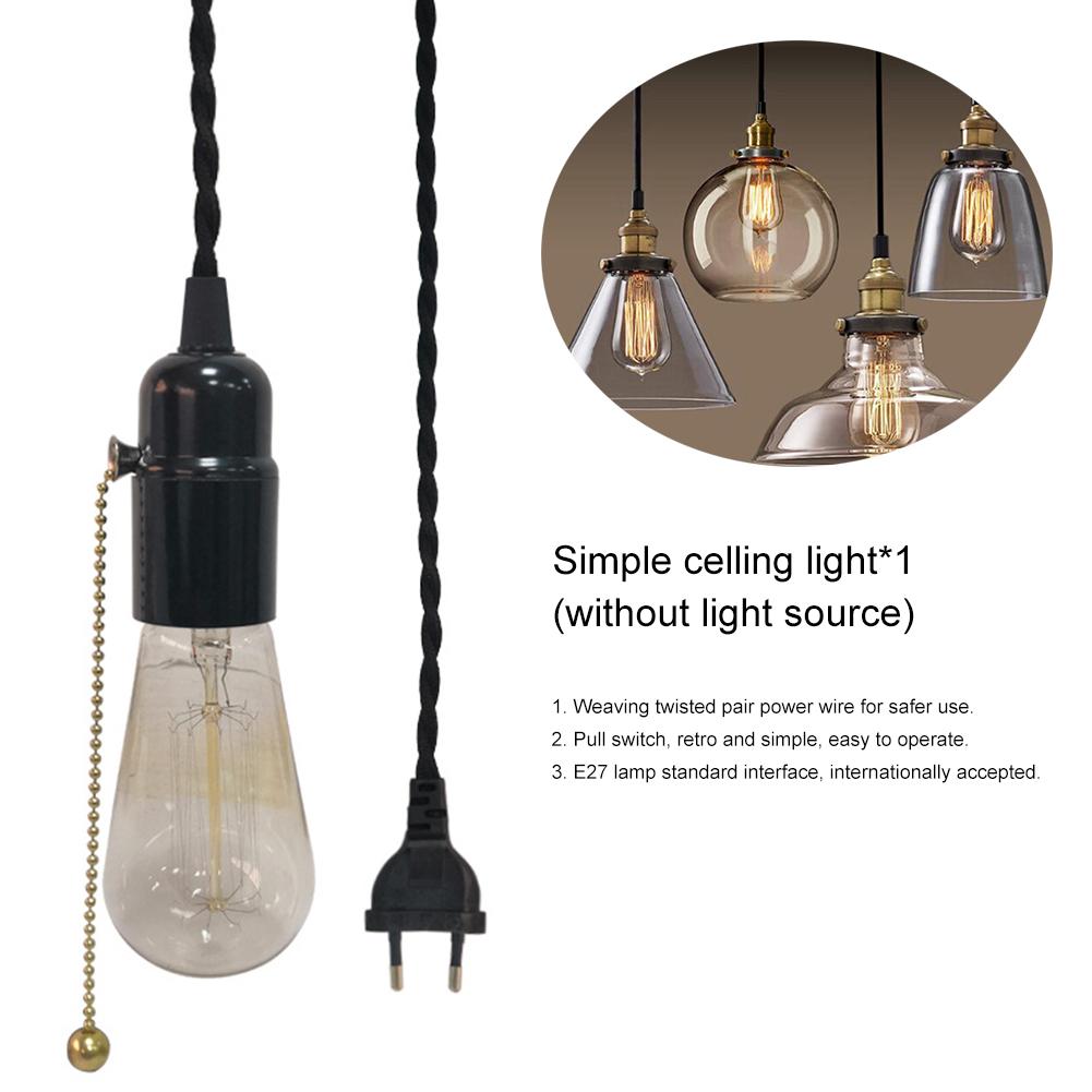 LED Lamp Houder met Kabel Schakelaar Plug DIY Celling Lamp Accessoires Eenvoudige E27 Kleine Licht