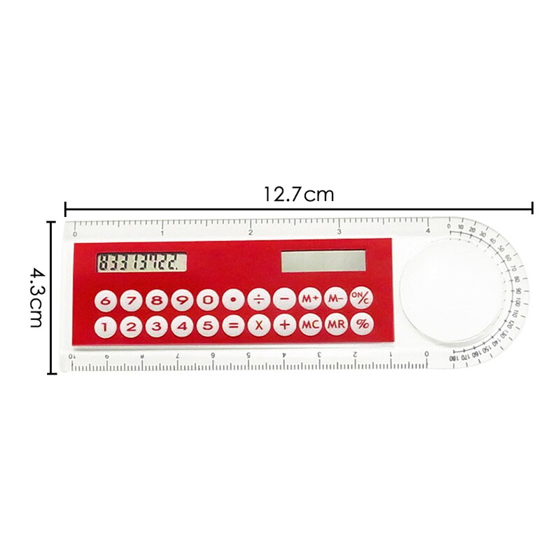 10 Cm Heerser Rekenmachine Solar Card Mini Berekening Student Rekenkundige Multifunctionele Rekenmachine Computer-1pcs