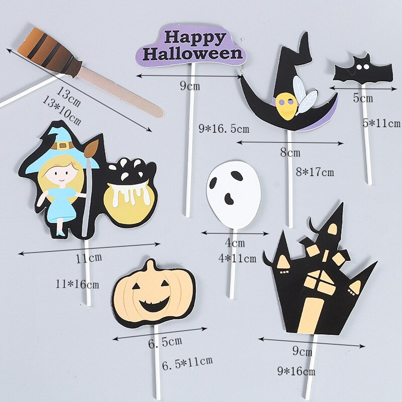 Decoración Para tarta de Halloween, signo de inserción, decoración para de Halloween, decoración para tarta, postre, calabaza